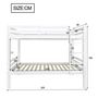 Voir la diapositive 3 : MERAX Lit superposé 90x200cm pin coloris blanc