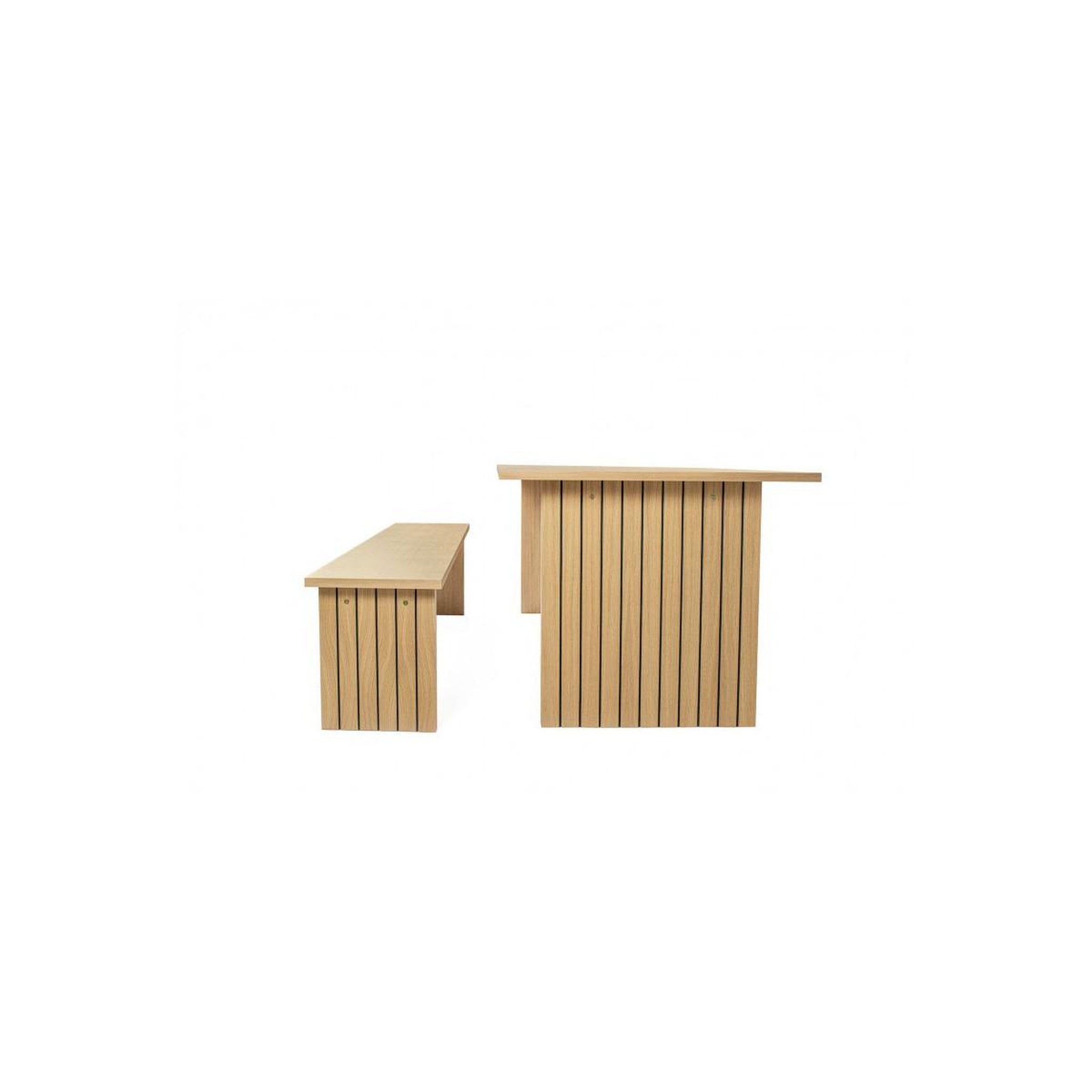 Voir la diapositive 5 : Paris Prix Table à manger design en bois  stripe  160cm naturel