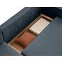 Voir la diapositive 4 : BEST MOBILIER Topaze - canapé d'angle réversible - 4 places - convertible avec coffre - en velours côtelé plat