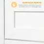 HOMCOM Meuble micro-ondes pour cuisine - tiroir, 2 portes, niche - dim. 60L x 40l x 122,5H cm - MDF blanc
