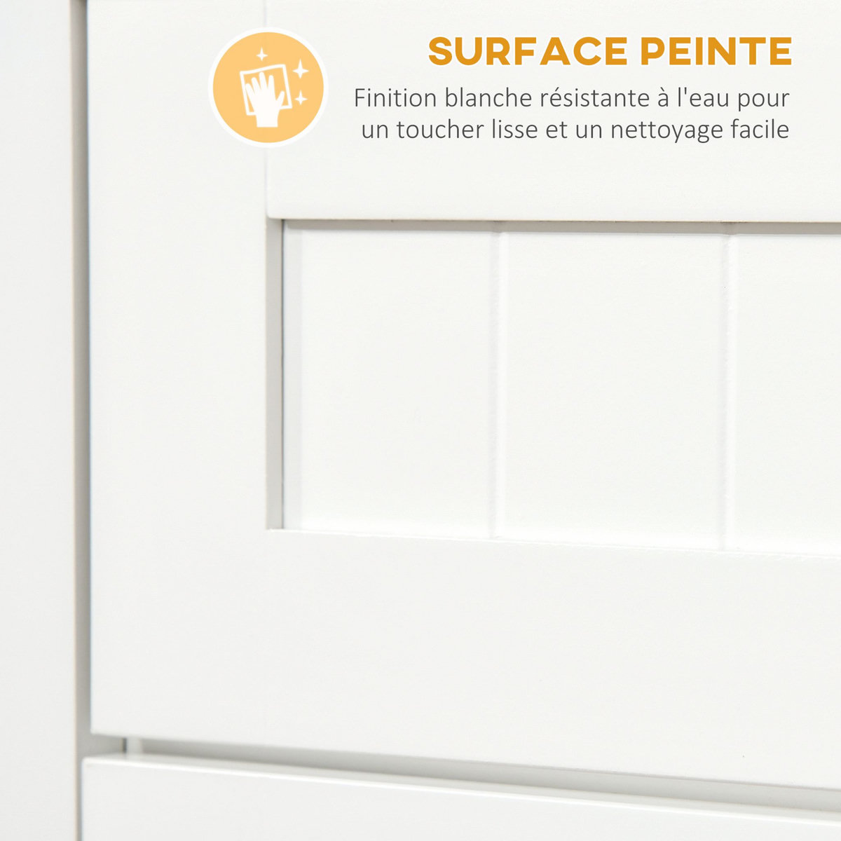 HOMCOM Meuble micro-ondes pour cuisine - tiroir, 2 portes, niche - dim. 60L x 40l x 122,5H cm - MDF blanc