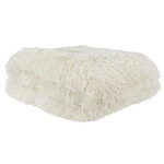 Paris Prix Couvre-Lit Poils Longs  Fourrure  220x240cm Ivoire