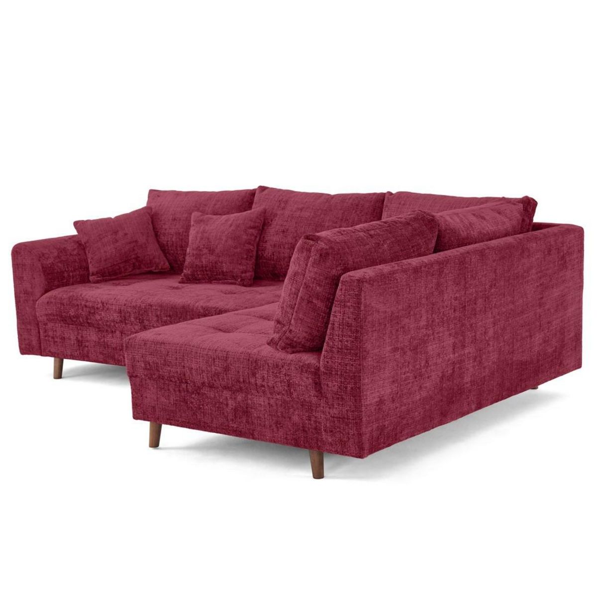 LISA DESIGN Rune - canapé d'angle droit 4 places en velours texturé