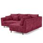 Voir la diapositive 5 : LISA DESIGN Rune - canapé d'angle droit 4 places en velours texturé
