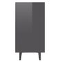 Voir la diapositive 5 : VIDAXL Buffet gris brillant 103,5x35x70 cm bois d'ingenierie