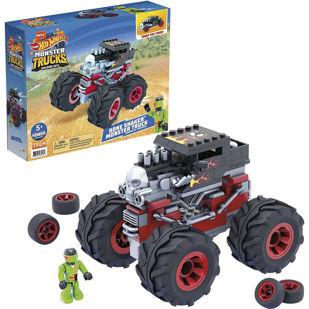 MEGA Hot Wheels Monster Truck Bone Shaker Méga Construx 