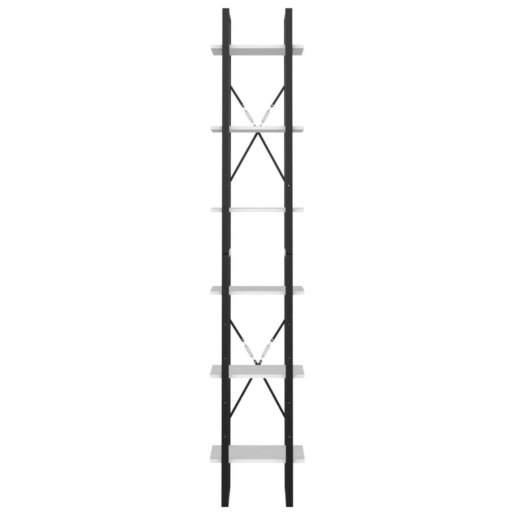Voir la diapositive 5 : VIDAXL Bibliotheque a 6 niveaux blanc 40x30x210 cm bois ingenierie