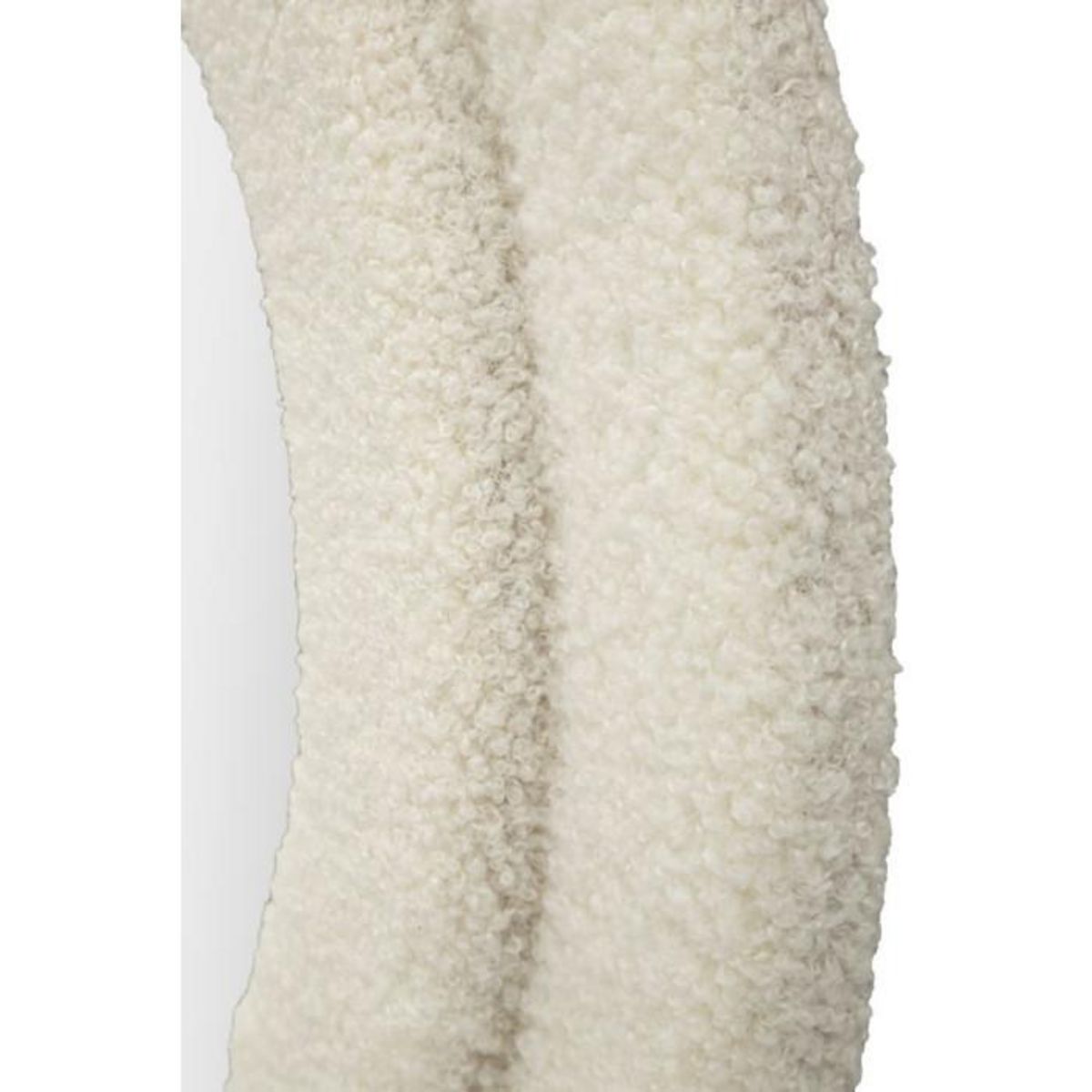 Paris Prix Miroir Mural en Tissu Bouclé  Teddy  160cm Crème