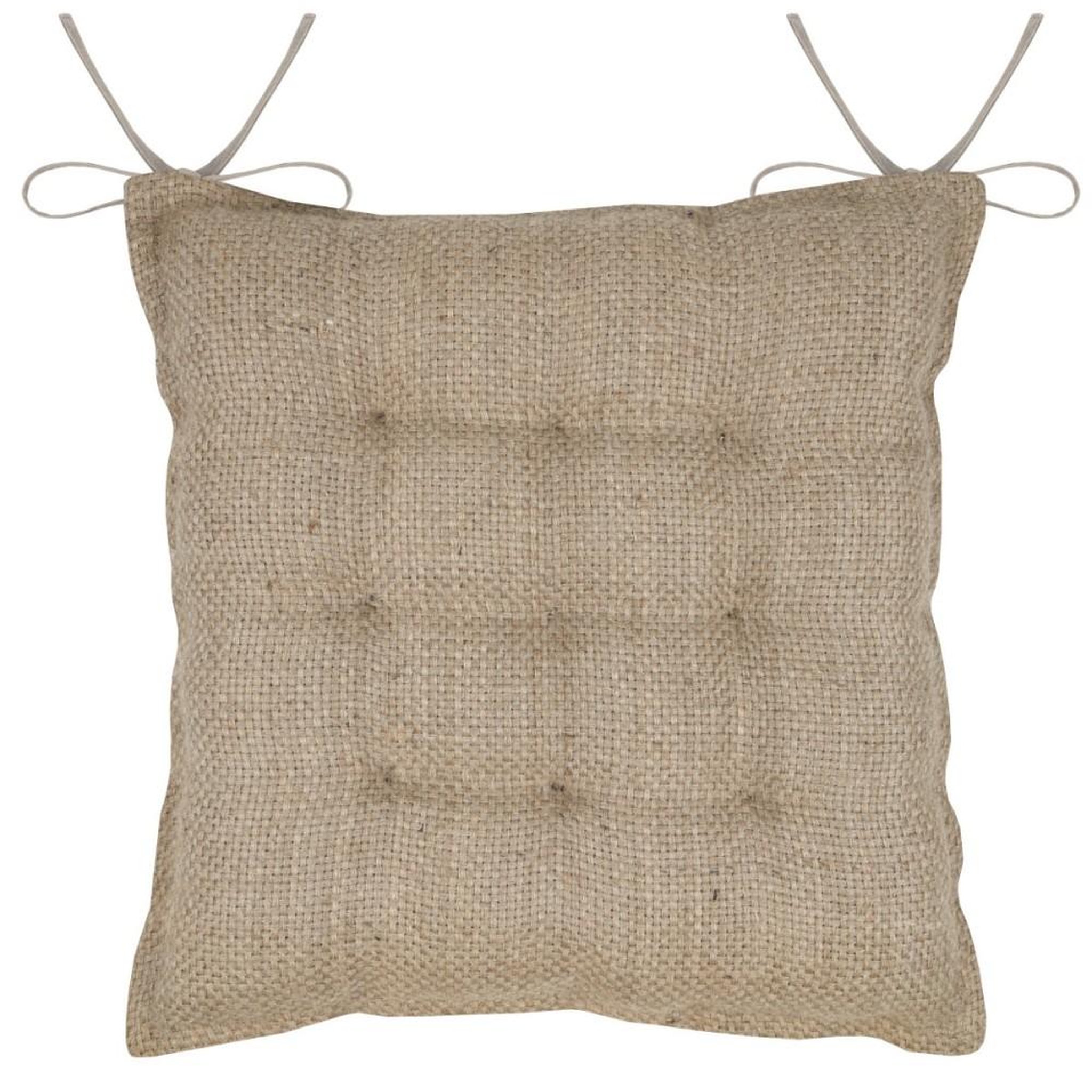 Voir la diapositive 1 : STOF Lot de 4 galettes de chaise réversible coton jute Kinogi