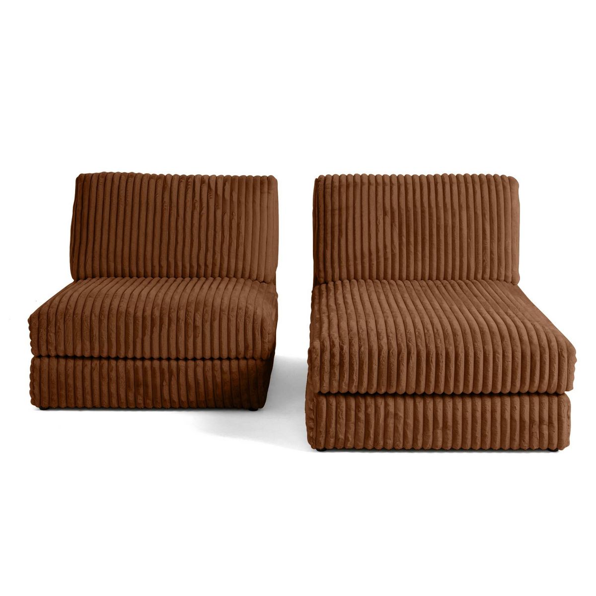 LISA DESIGN Jasper - canapé d'angle modulable 3 places - en fausse fourrure côtelée