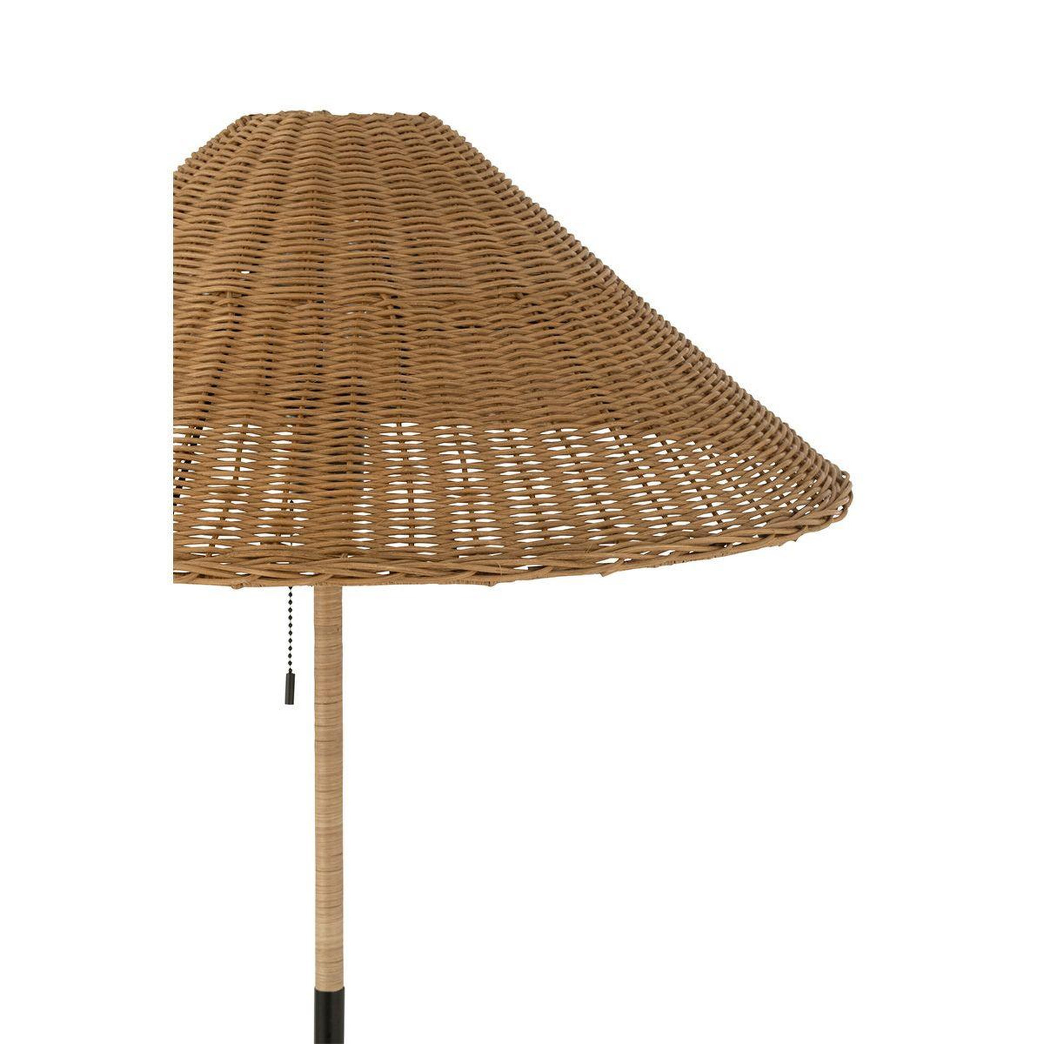Voir la diapositive 3 : J-LINE Lampadaire en rotin  preston  154cm naturel & noir