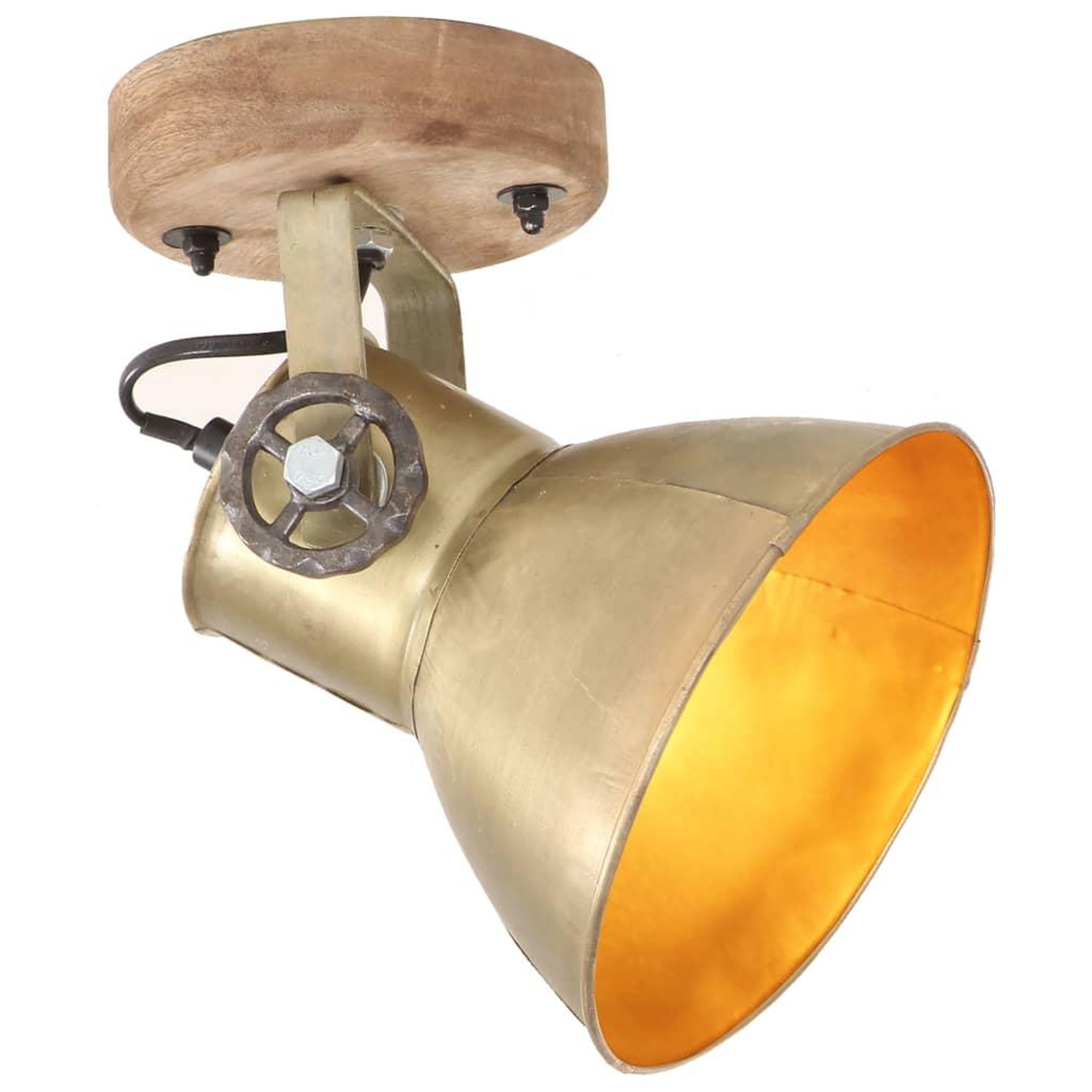 Voir la diapositive 2 : VIDAXL Lampe murale industrielle/de plafond 2 pcs Laiton 20x25 cm E27