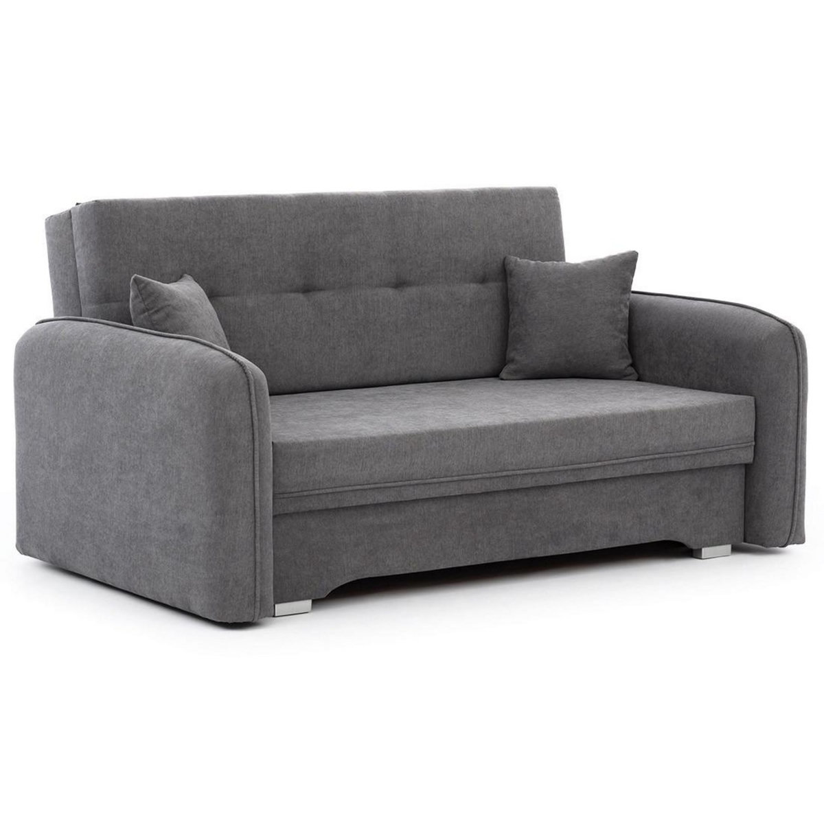 BEST MOBILIER Michelle - canapé droit 3 places convertible avec coffre en velours