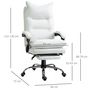 Voir la diapositive 3 : VINSETTO Fauteuil de bureau direction hauteur réglable dossier inclinable repose-pied intégré revêtement synthétique blanc