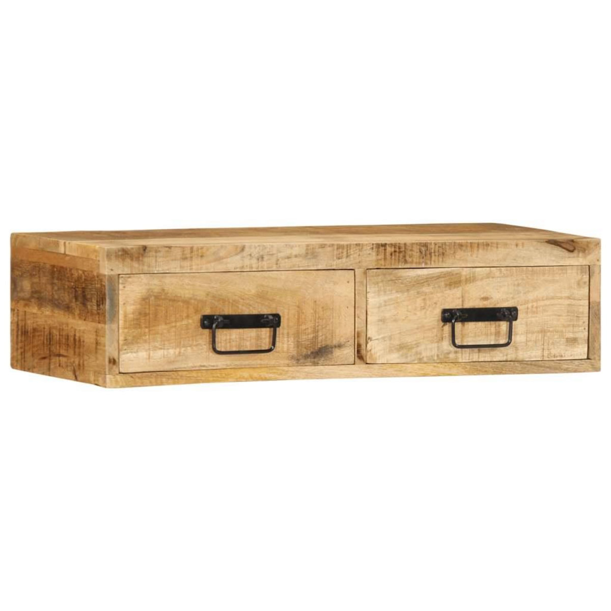 VIDAXL Meuble TV mural 80x30x19 cm bois massif de manguier brut