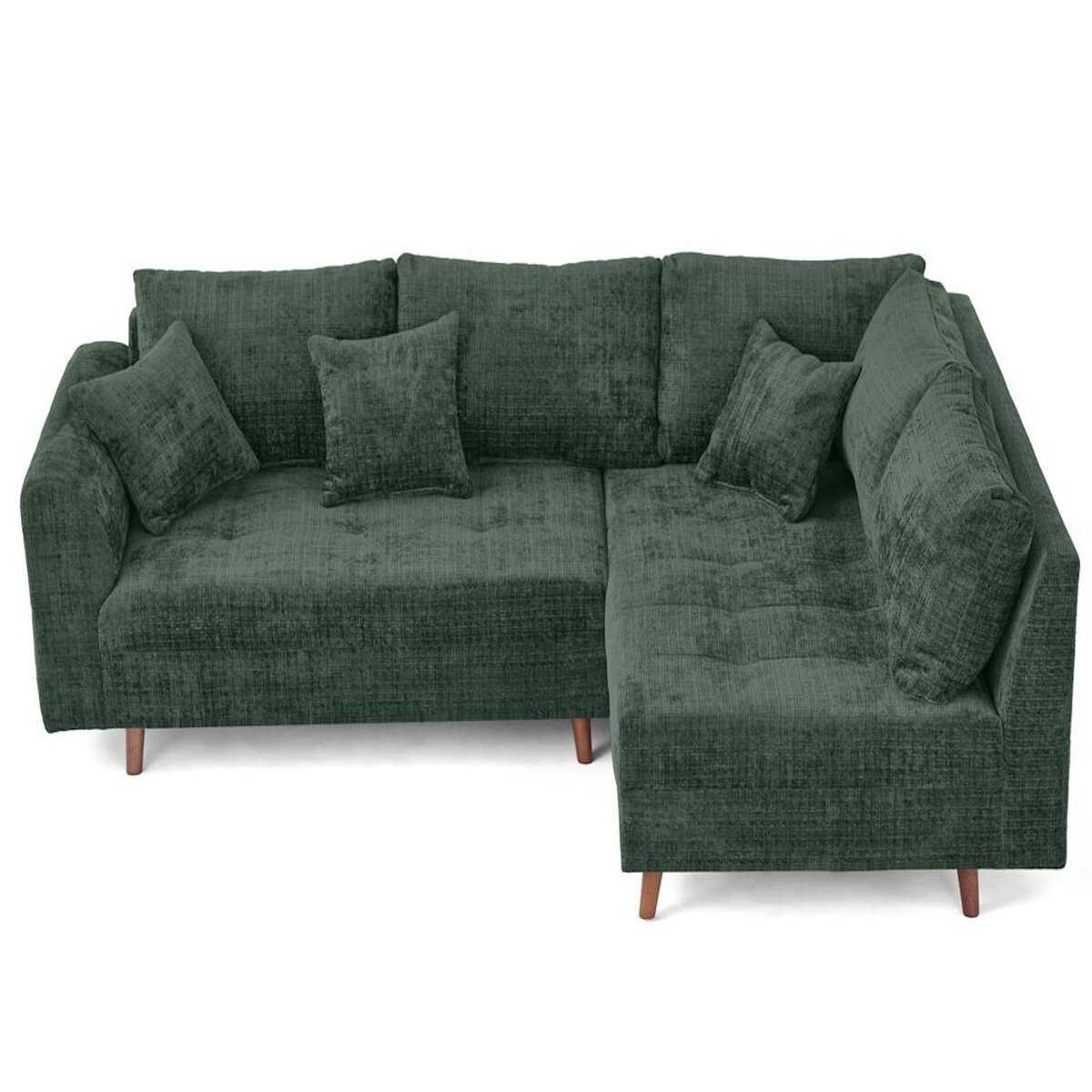 LISA DESIGN Rune - canapé d'angle droit 4 places en velours texturé