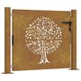 Voir la diapositive 2 : VIDAXL Portail de jardin 105x80 cm acier corten conception de l'arbre
