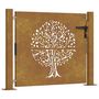 Voir la diapositive 2 : VIDAXL Portail de jardin 105x80 cm acier corten conception de l'arbre