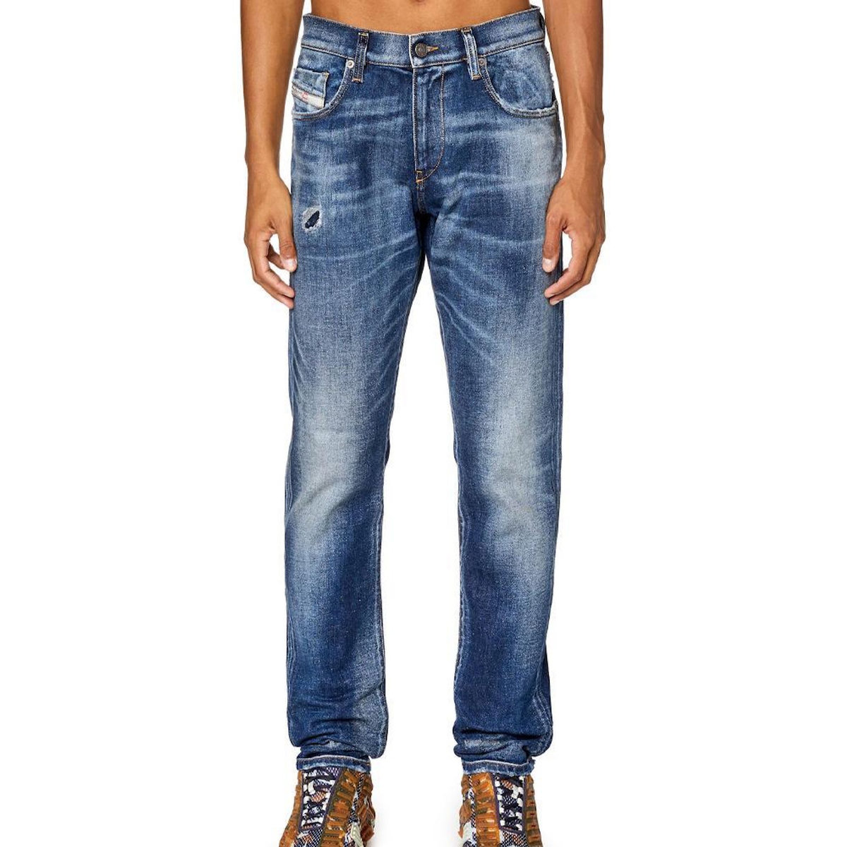 DIESEL Jean Slim Fit Bleu Délavé Homme Diesel 2019 A03562