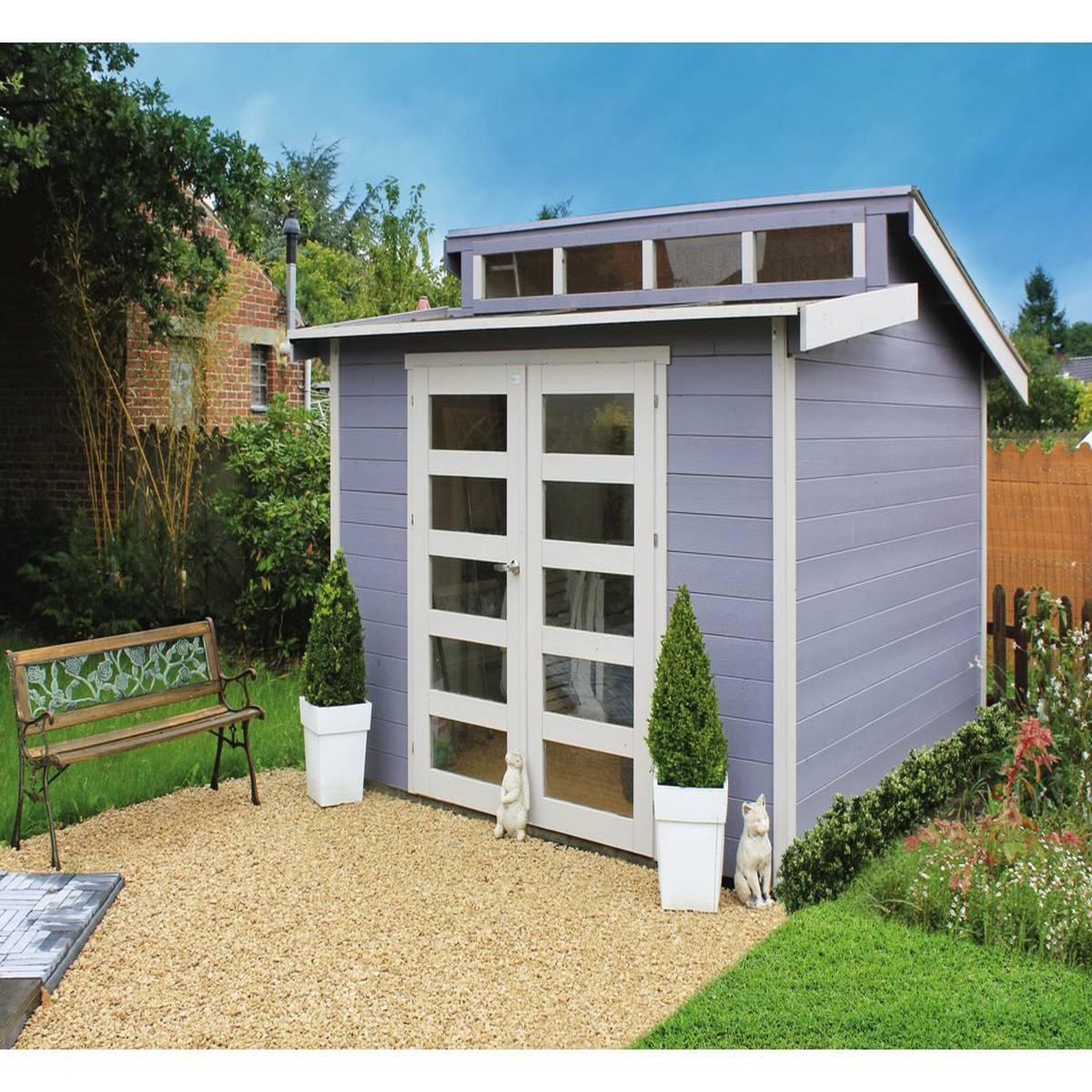 Voir la diapositive 2 : Habitat et Jardin Abri jardin bois  Milano  - 8.92 m² - 2.99 x 2.99 x 2.63 m - 28 mm