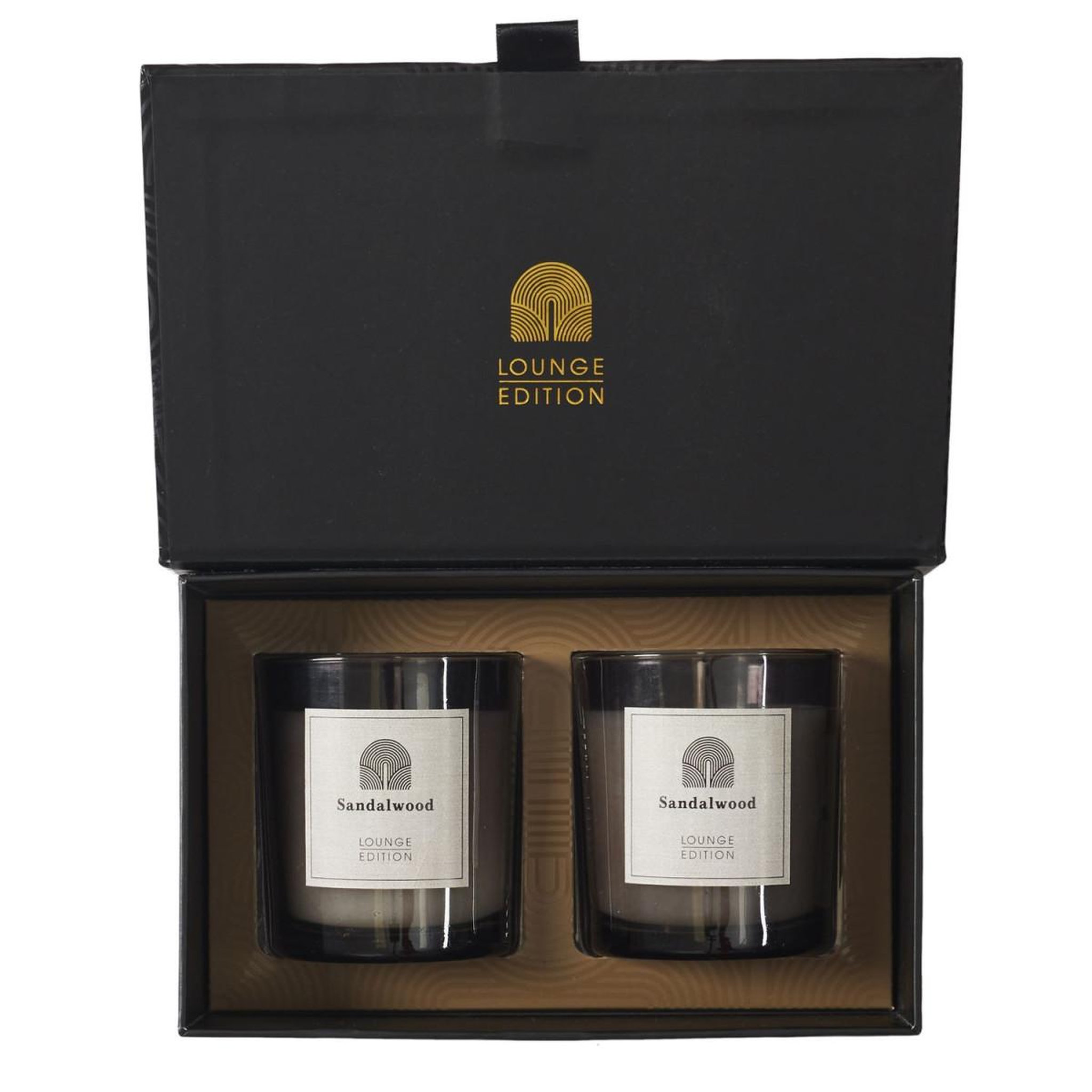 Voir la diapositive 1 : The Home Deco Factory Coffret 2 bougies parfumées  lounge  8cm bois de santal