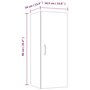 Voir la diapositive 6 : VIDAXL Armoire murale Sonoma gris 34,5x34x90 cm Bois d'ingenierie