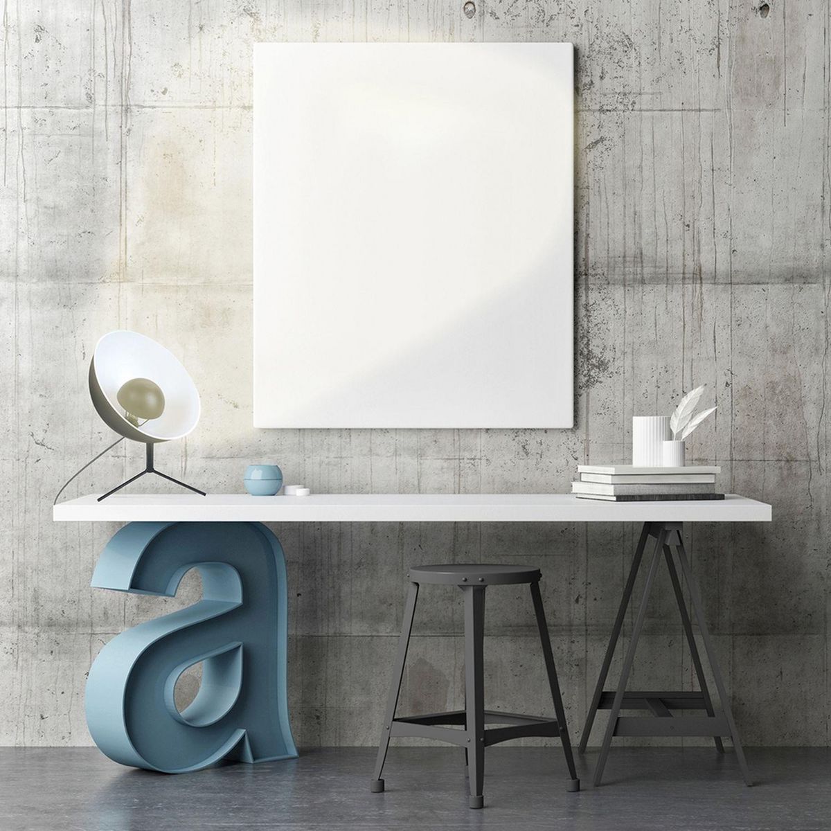 The Home Deco Factory Lampe trépied en métal Cinéma - H. 45 cm