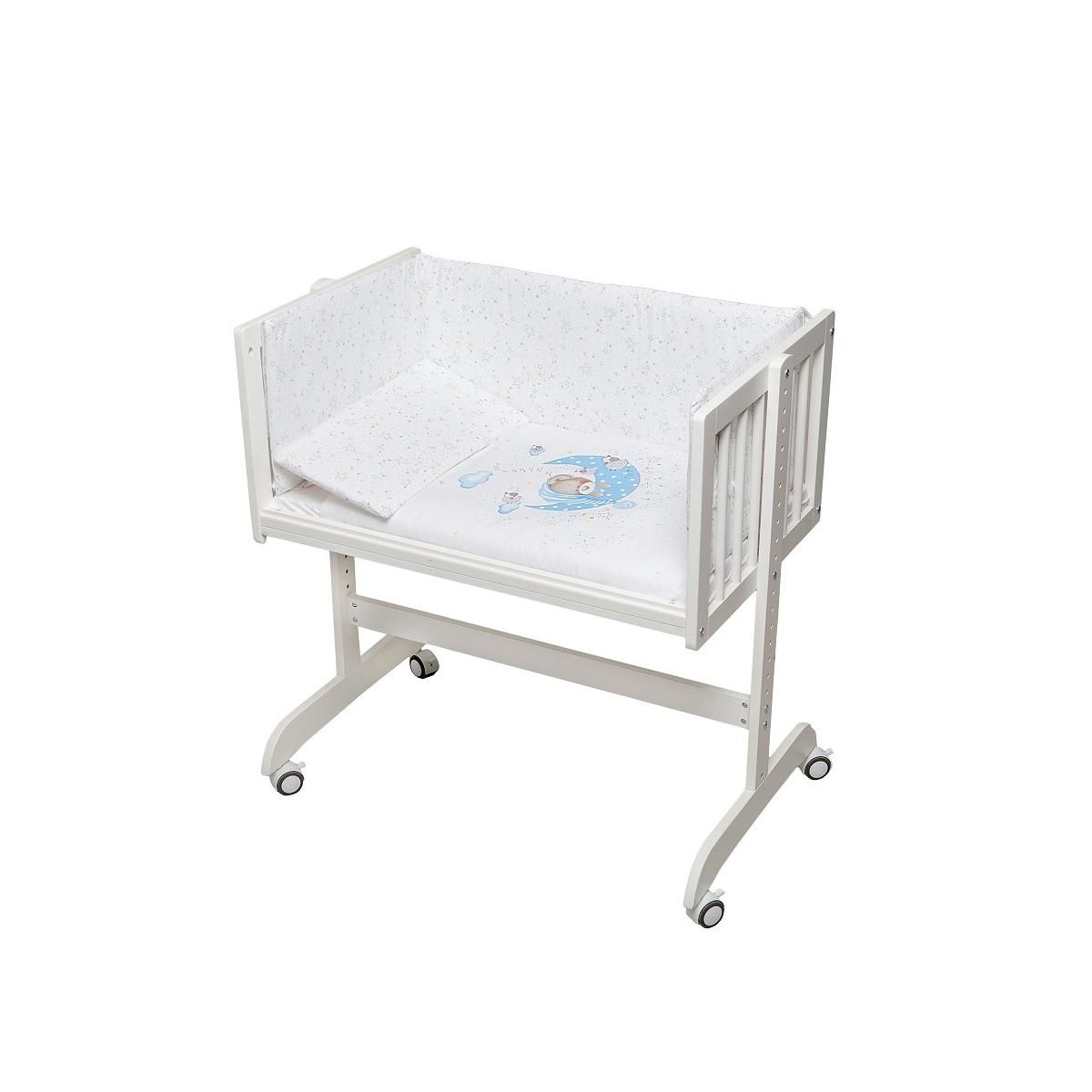 INTERBABY Berceau Cododo Bear Sleeping en Bleu - Sécurité et Confort pour Bébé