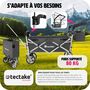 Voir la diapositive 4 : tectake Chariot de jardin et de transport pliable avec toit gris