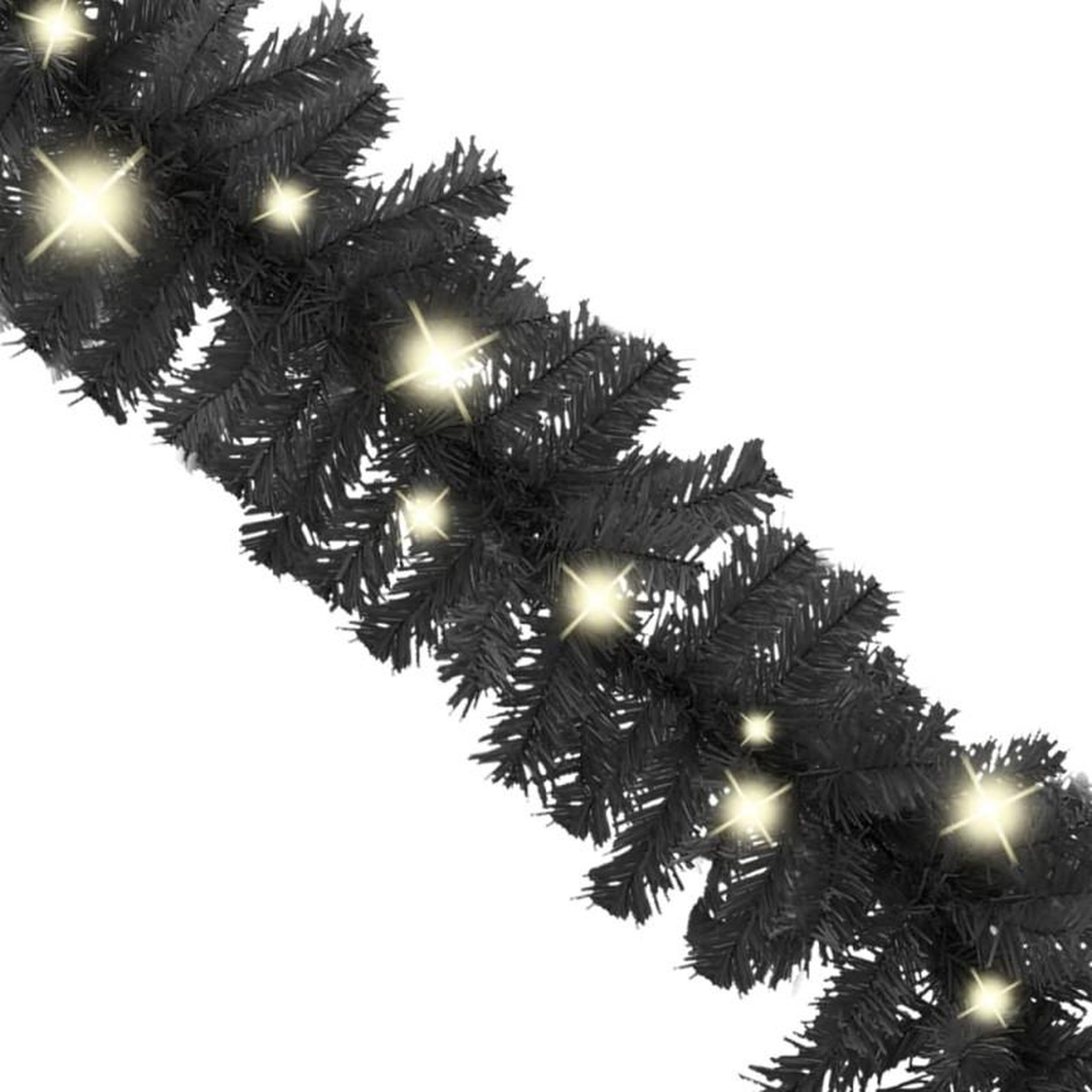 Voir la diapositive 3 : VIDAXL Guirlande de Noël avec lumières LED 10 m Noir