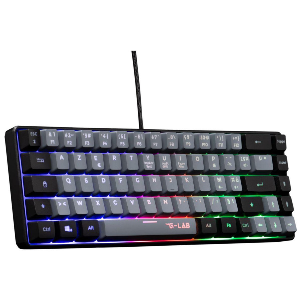 THE G-LAB Clavier gamer KEYZ HYDRO FR GRIS/NOIR