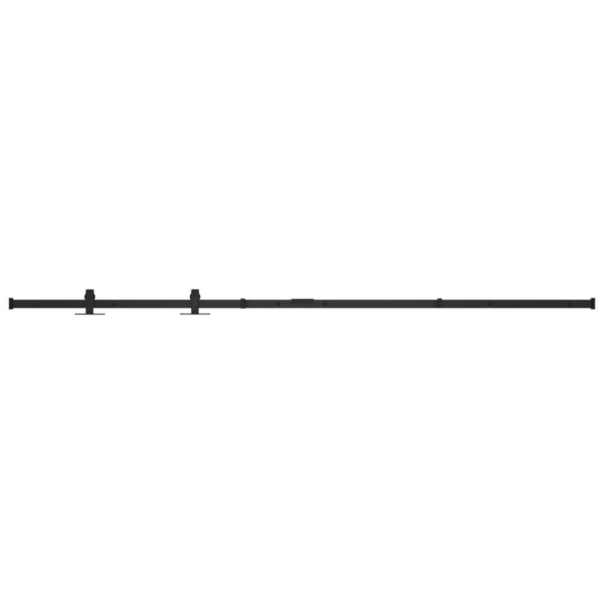 VIDAXL Kit mini de porte d'armoire coulissante Acier au carbone 200 cm