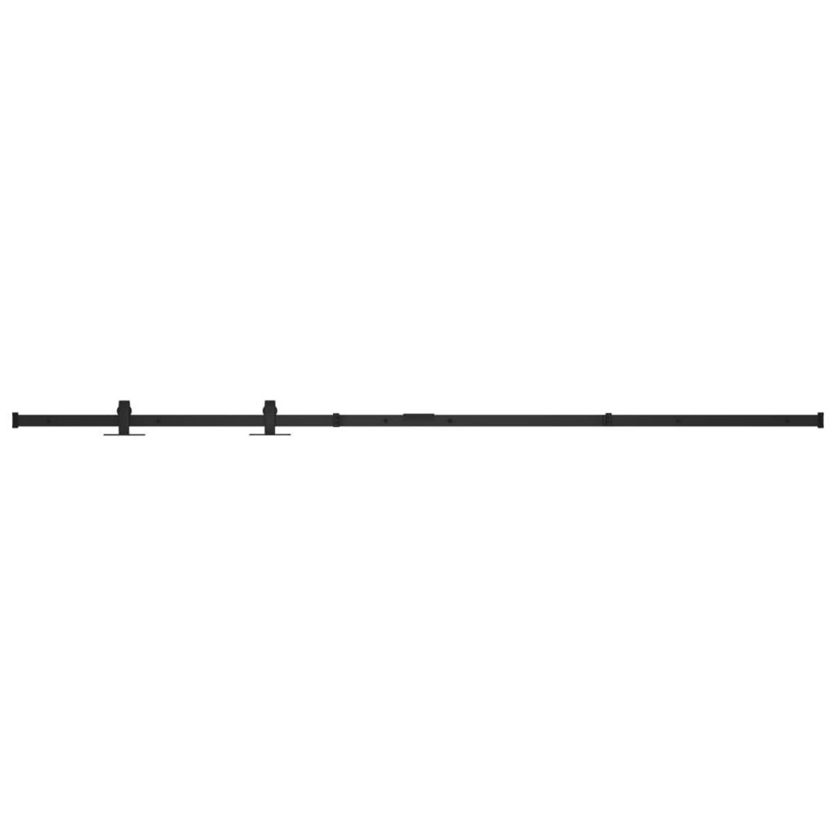 VIDAXL Kit mini de porte d'armoire coulissante Acier au carbone 200 cm