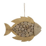 Paris Prix Décoration Murale en Bois à Suspendre  Poisson  42cm Naturel