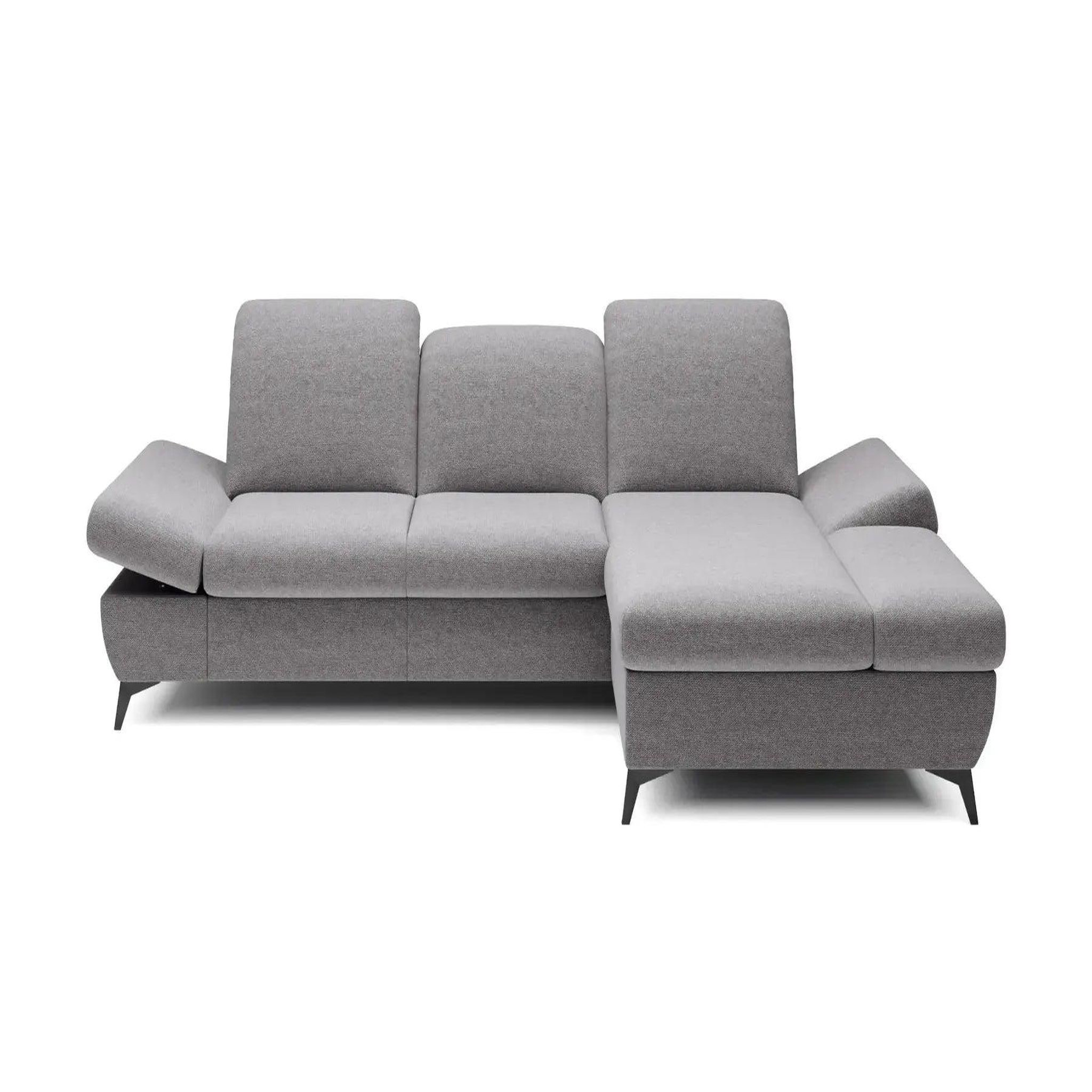 Voir la diapositive 1 : CASANOVA PARIS Livia - canapé d'angle convertible tissu chiné