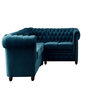 Voir la diapositive 1 : LISA DESIGN William - canapé chesterfield d'angle réversible - 5 places - en velours