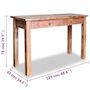 Voir la diapositive 6 : VIDAXL Table console bois d'acajou massif 123x42x75 cm