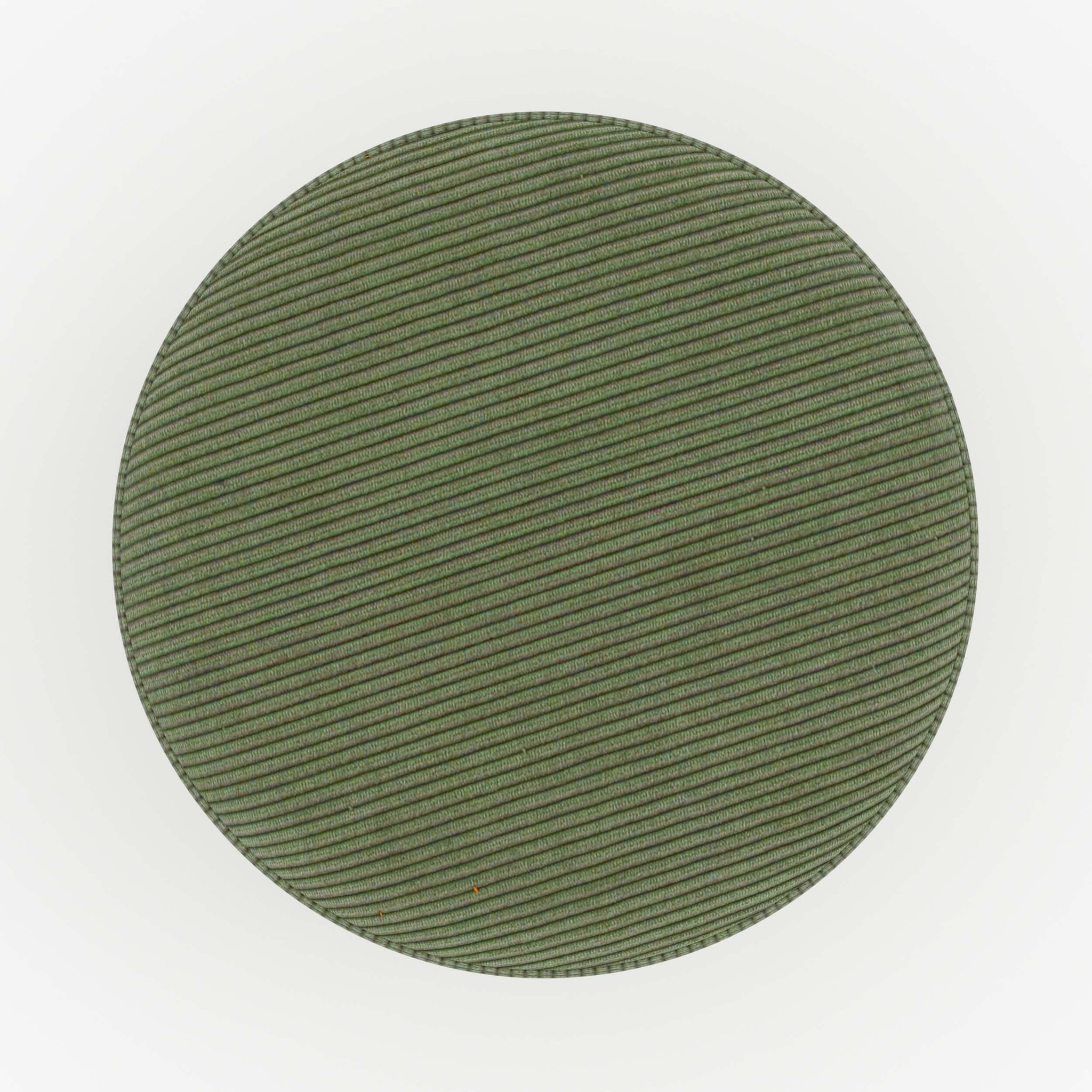 Voir la diapositive 6 : MAISON PAVANE Pouf rond en velours côtelé vert-lily