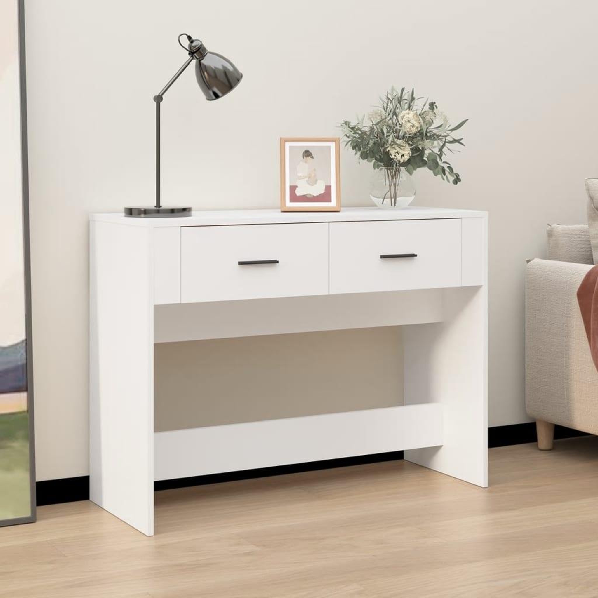Voir la diapositive 1 : VIDAXL Table console Blanc 100x39x75 cm Bois d'ingenierie