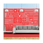 Paris Prix Papier Peint  Norwegian Composition. Coloris disponibles : Multicolore