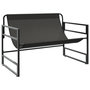 Voir la diapositive 5 : VIDAXL Banc de jardin avec coussin anthracite 113 cm acier
