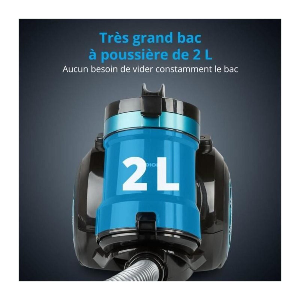 Medion MEDION MD 19407 Aspirateur Cyclonique sans sac - Puissance 800W - Capacité bac a poussiere 2 L - Filtre HEPA - Accessoires int