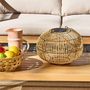 Voir la diapositive 3 : SWEEEK Lampe extérieur solaire LED à suspendre ou à poser Lilou rotin naturel Ø 31.5cm