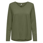 Only T shirt  Femme Only Harly ML. Coloris disponibles : Vert