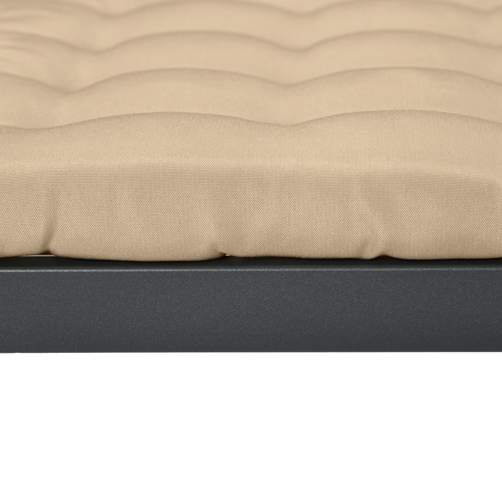 Voir la diapositive 4 : OUTSUNNY Lot de 6 coussins de chaises de jardin avec attaches kaki