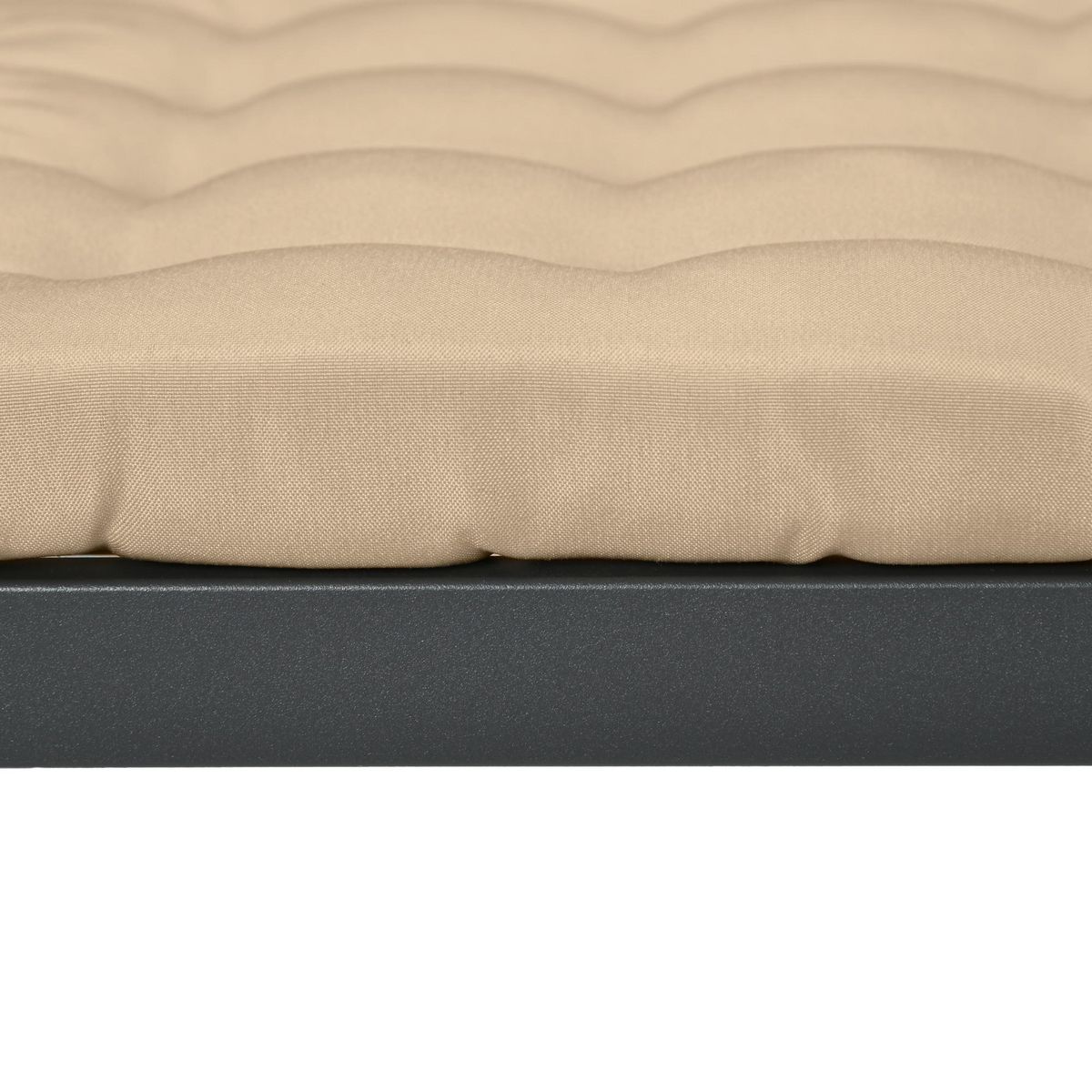 OUTSUNNY Lot de 6 coussins de chaises de jardin avec attaches kaki