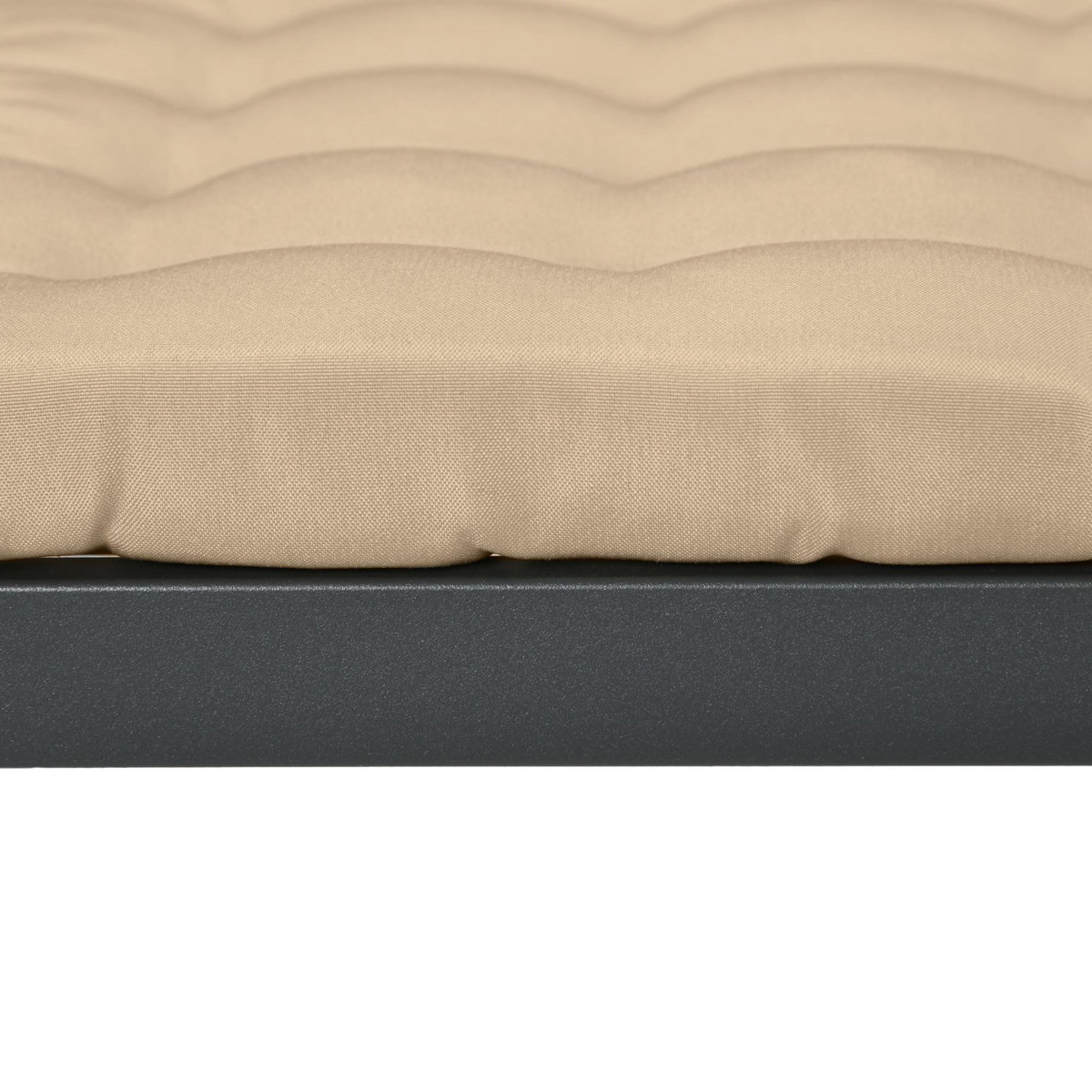 OUTSUNNY Lot de 6 coussins de chaises de jardin avec attaches kaki