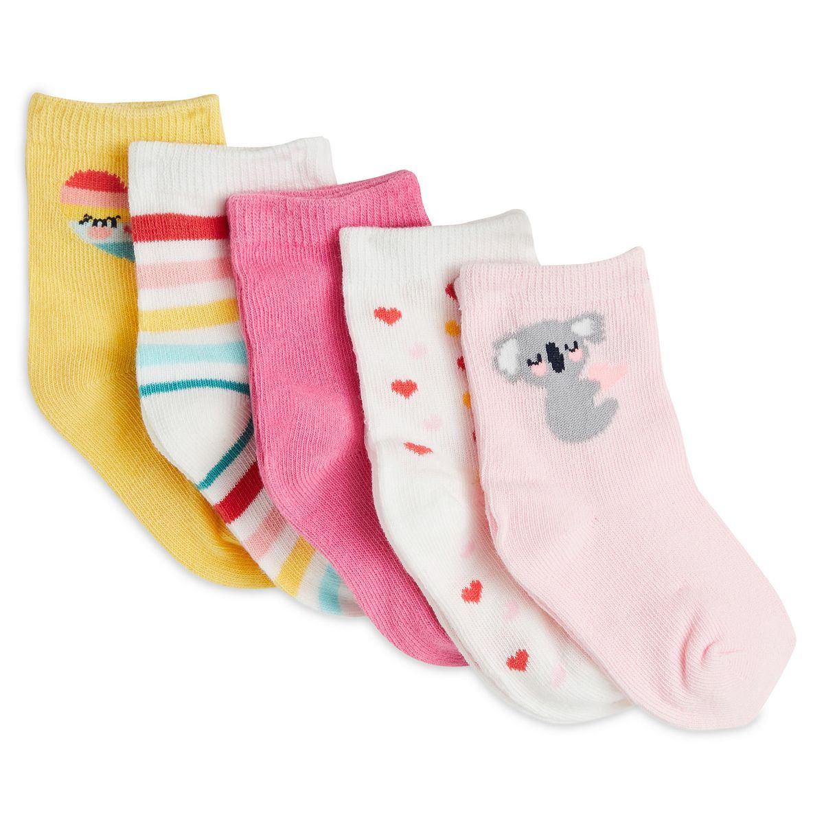 IN EXTENSO Lot de 5 paires de chaussettes koala bébé fille