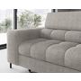 Voir la diapositive 5 : BEST MOBILIER Elisa - canapé d'angle droit 5 places convertible avec coffre et têtières réglables en tissu bouclette