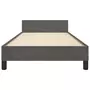 VIDAXL Cadre de lit avec tete de lit Gris fonce 100x200 cm Velours